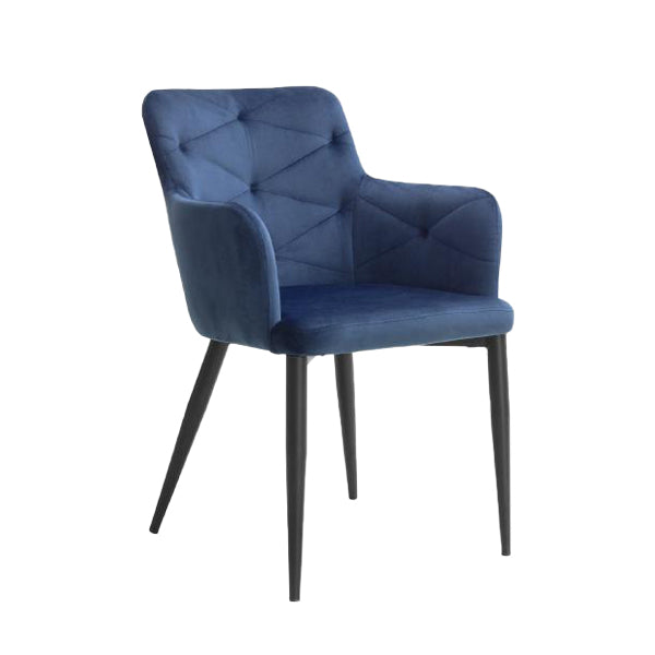 Silla  Milpitas Velvet Azul - Azul