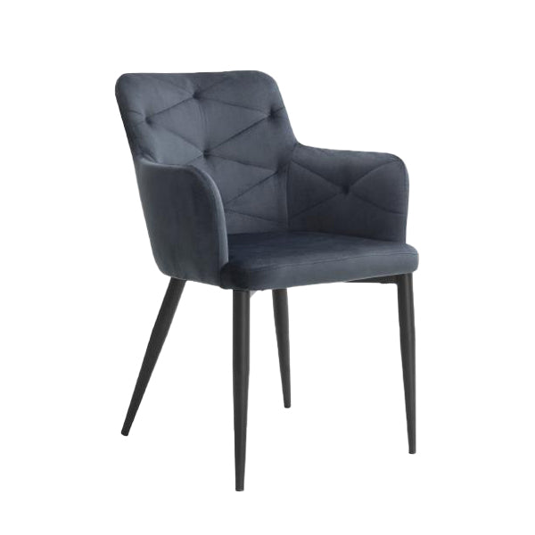 Silla  Milpitas Velvet Gris - Gris