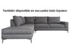 Sofa escuadra derecho Kama - Gris obscuro