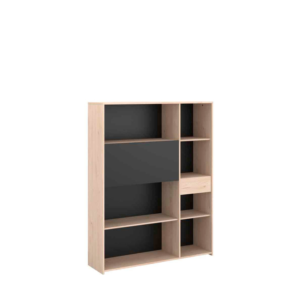Librero Luppu - Madera y Negro