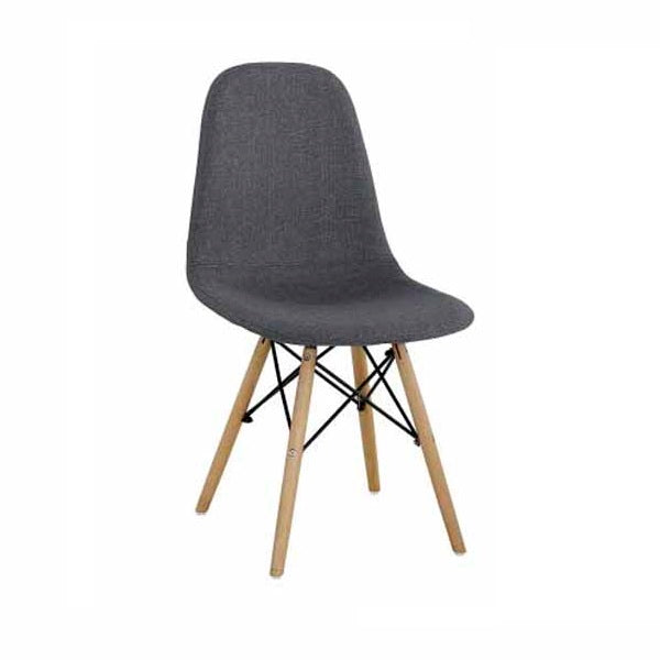 Silla Koda Tela Gris Natural - Gris y Pino