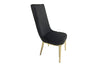 Silla Alicia Alta Velvet Negro / Champagne - Negro