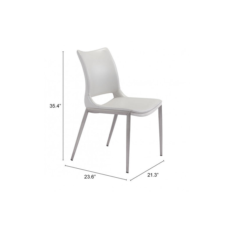 Silla  Ace - Blanco/Acero