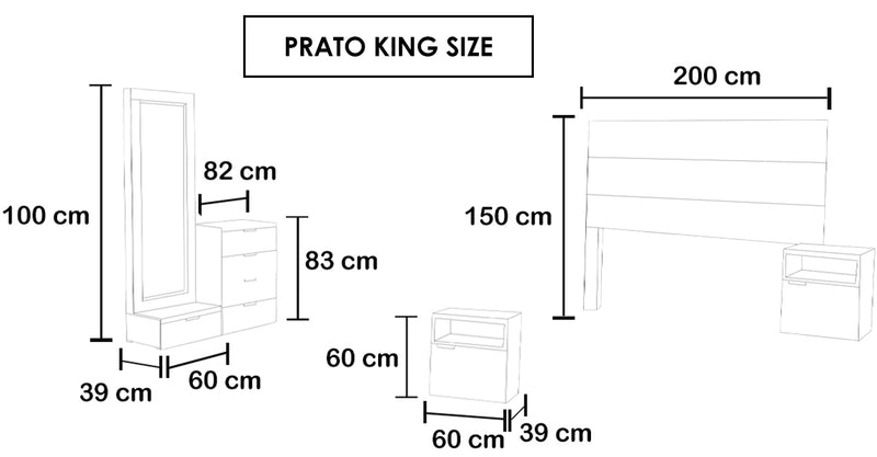 Recamara Prato King Size 5 Piezas - Tabaco