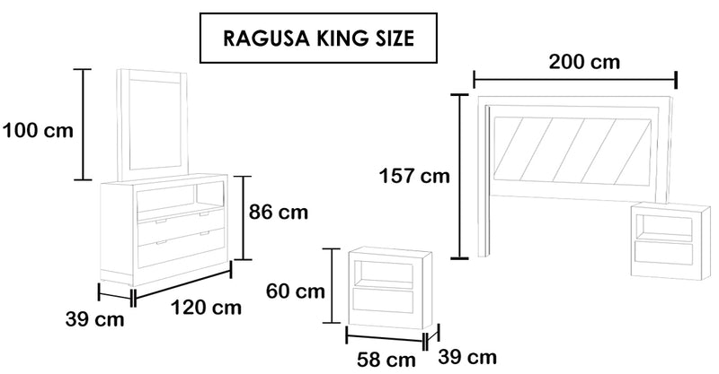 Ragusa King Size 5 Piezas - Tabaco