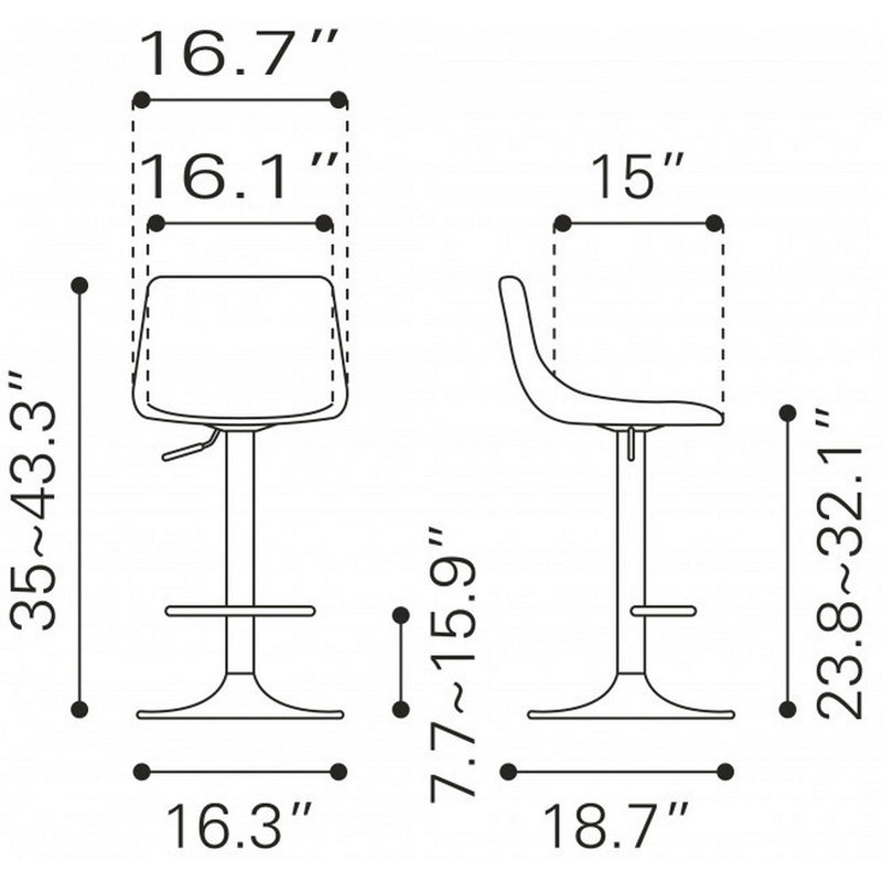 Banco para Bar Prima - Rosa/Oro