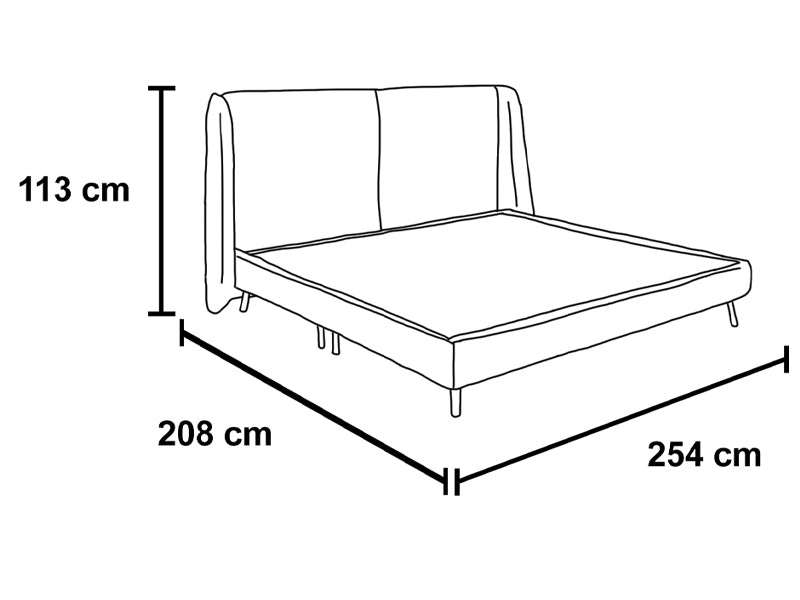 Cama King Size Trenton - Azul