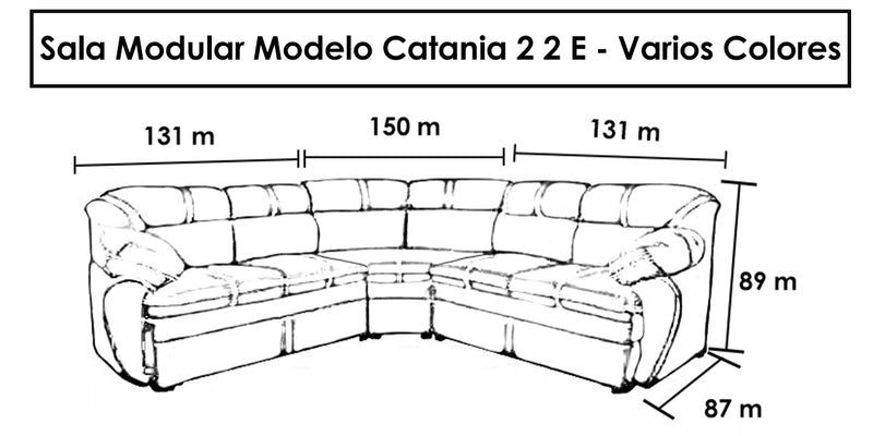 Sala Modular Modelo Catania 2 2 E - Varios Colores
