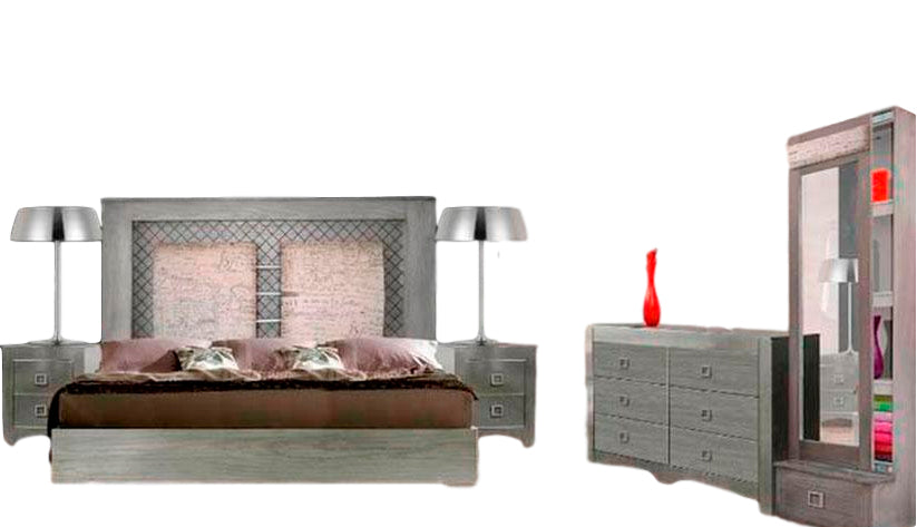 Recamara Da Vinci King Size 5 Piezas - Gris