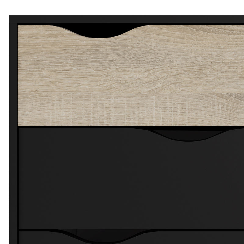 Cómoda Kiel - Roble sonoma y negro