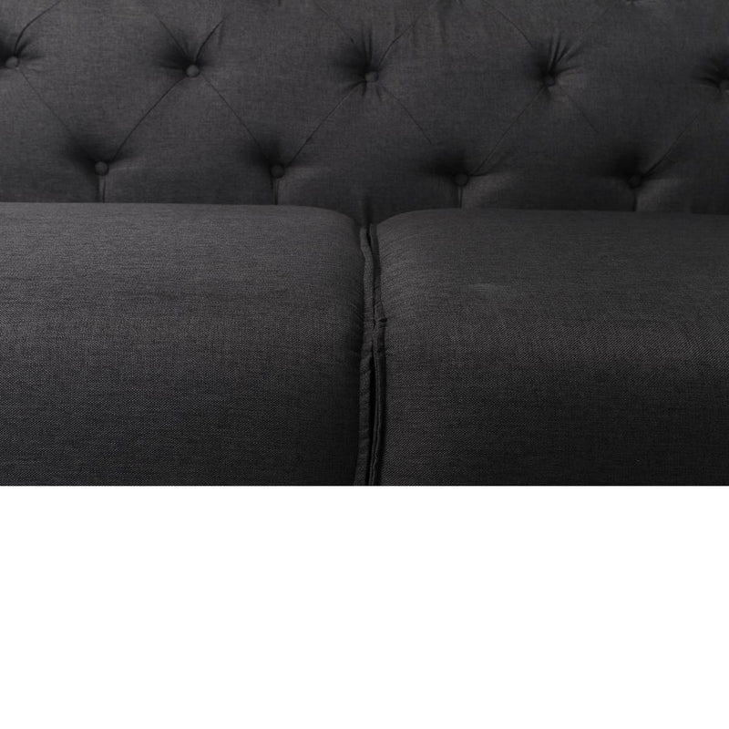 Sofa de 2 plazas Arely - Gris obscuro