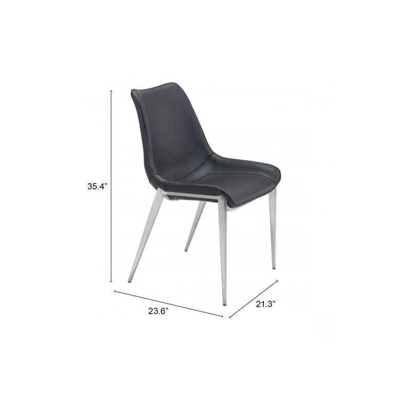 Silla  Magnus - Negro/Acero