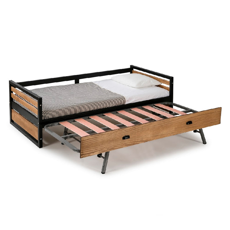 Cama Canguro Duplex Heby - Negro y cera