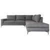 Sofa escuadra derecho Kama - Gris obscuro