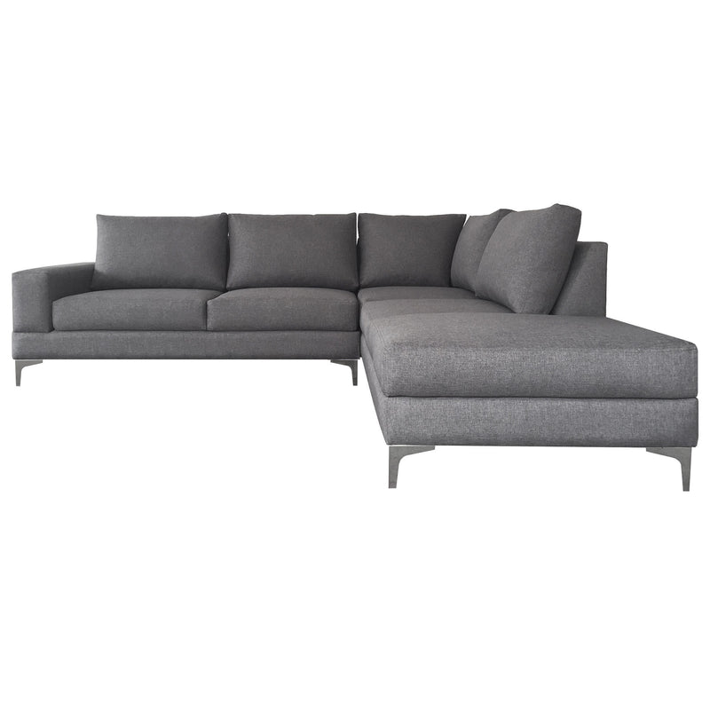 Sofa escuadra derecho Kama - Gris obscuro