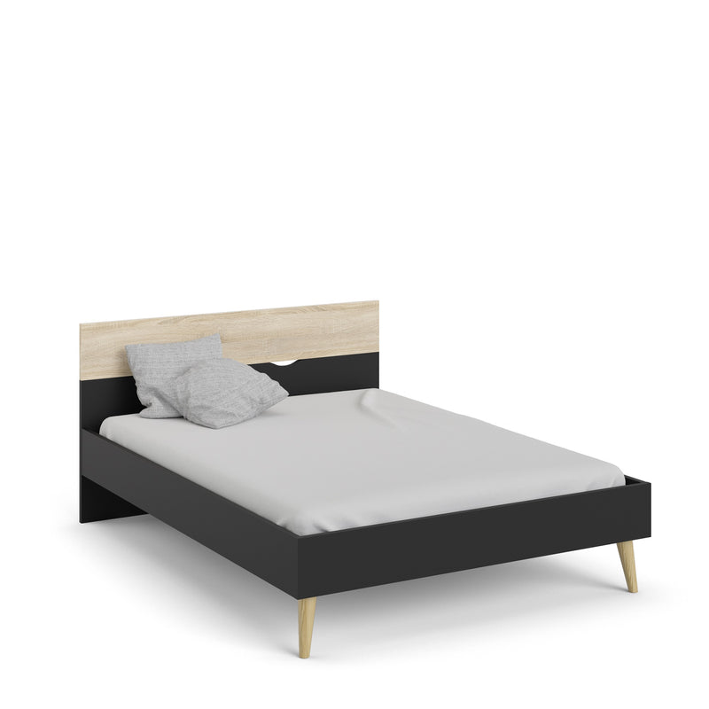 Cama Kiel - Roble sonoma y negro