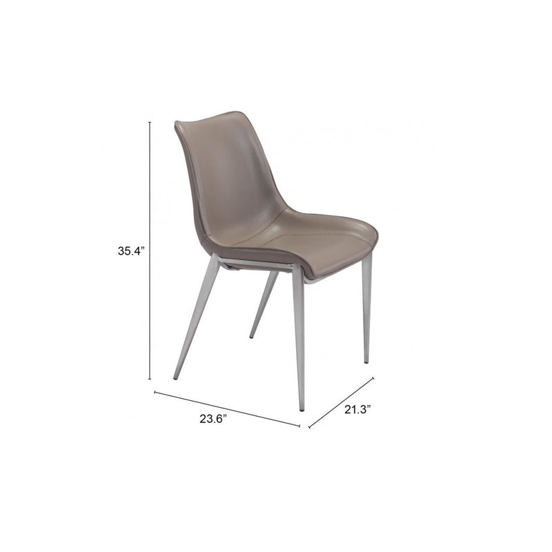 Silla  Magnus - Gris/Acero