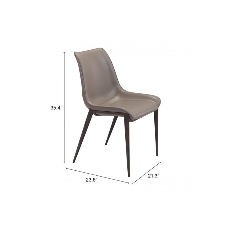 Silla  Magnus - Gris/Nuez