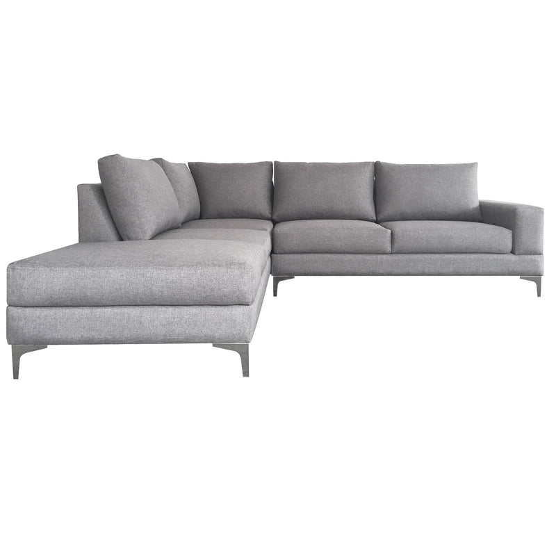 Sofa escuadra izquierdo Kama - Gris claro