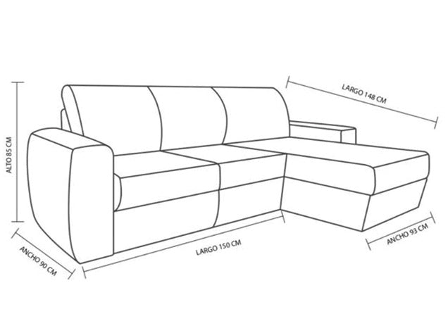 Sala Modelo Asturias Chaise Longue - Varios Colores