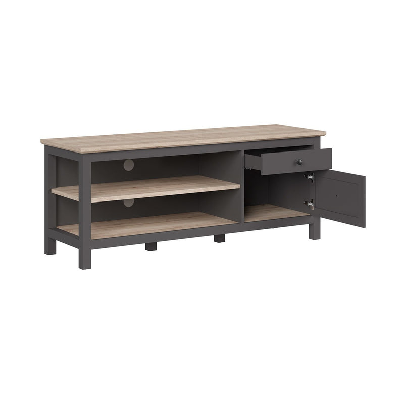 Mesa para tv Ballerup - Gris y roble