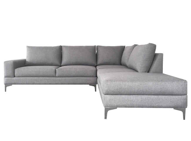 Sofa escuadra derecho Kama - Gris claro