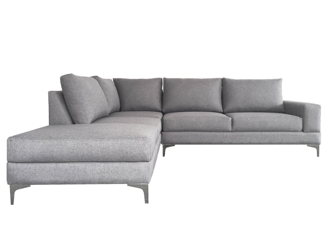 Sofa escuadra izquierdo Kama - Gris claro