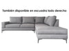 Sofa escuadra izquierdo Kama - Gris claro