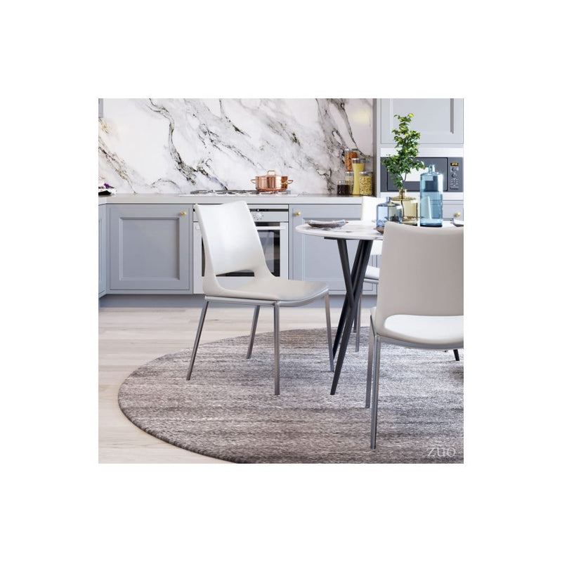 Silla  Ace - Blanco/Acero