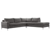 Sofa escuadra derecho Kama - Gris obscuro