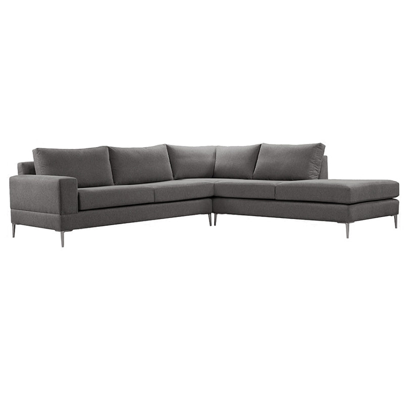 Sofa escuadra derecho Kama - Gris obscuro