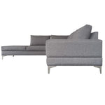 Sofa escuadra izquierdo Kama - Gris claro