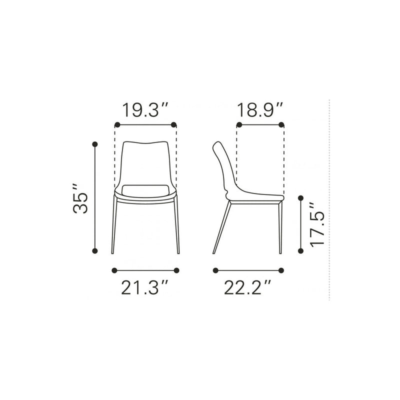 Silla  Ace - Blanco/Acero