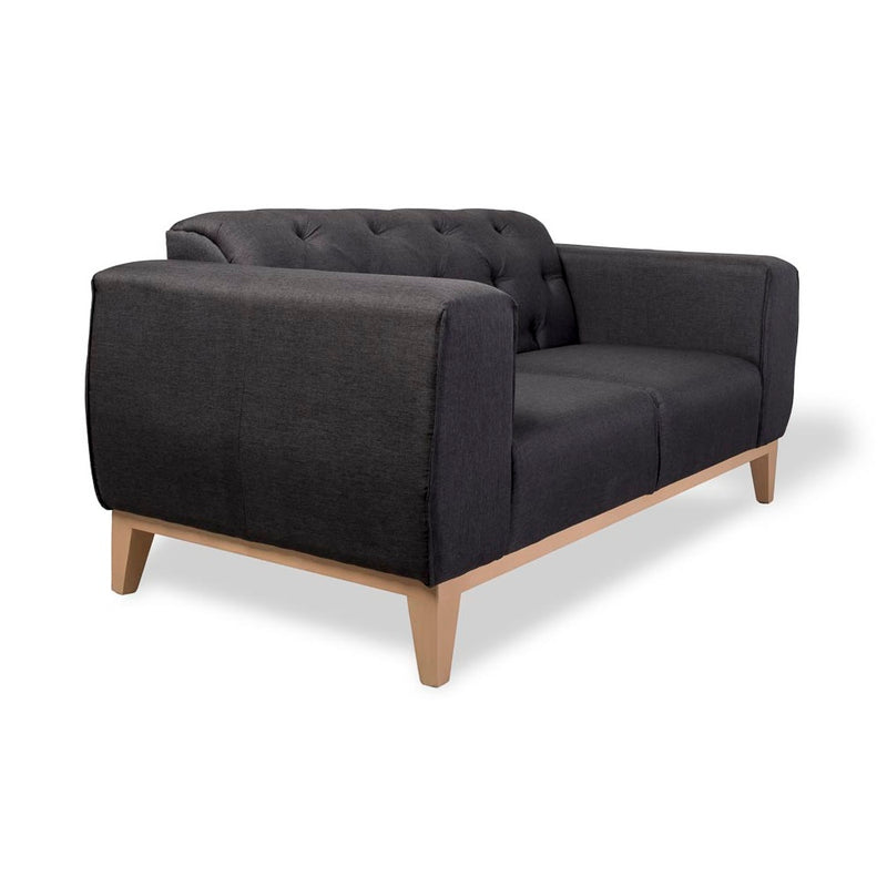 Sofa de 2 plazas Arely - Gris obscuro