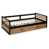 Cama Canguro Duplex Heby - Negro y cera